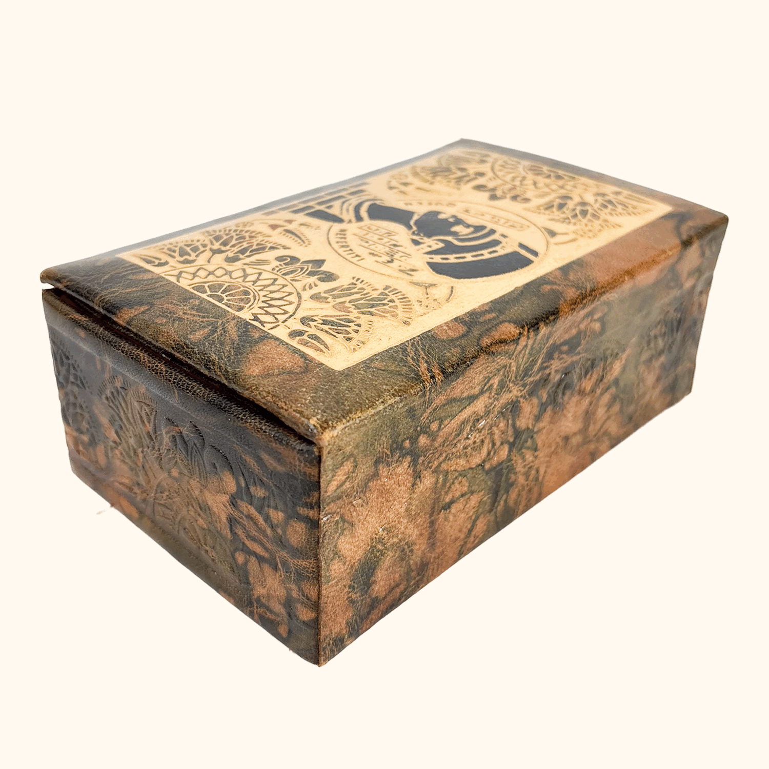 Egyptian Camel Leather Jewellery Box