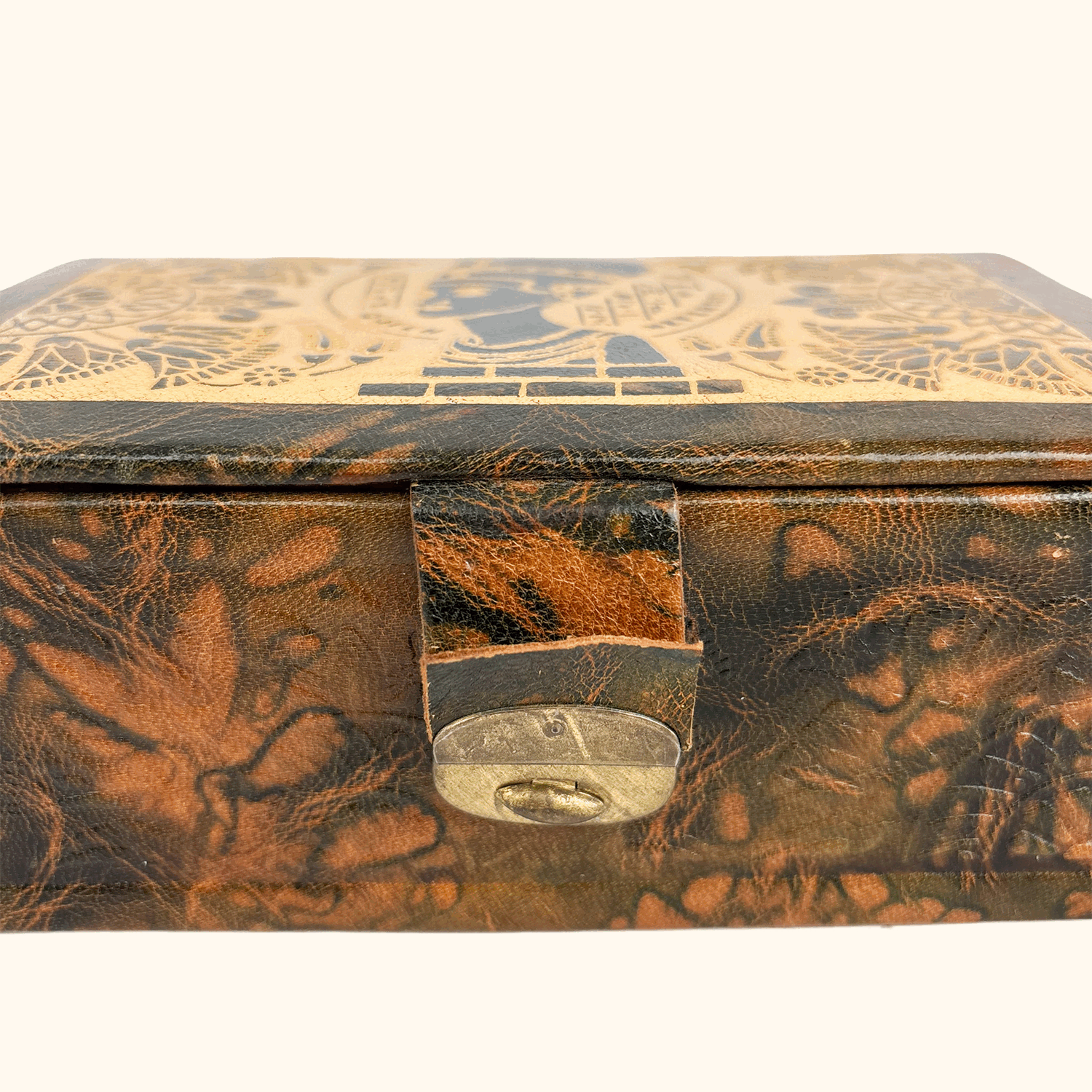 Egyptian Camel Leather Jewellery Box