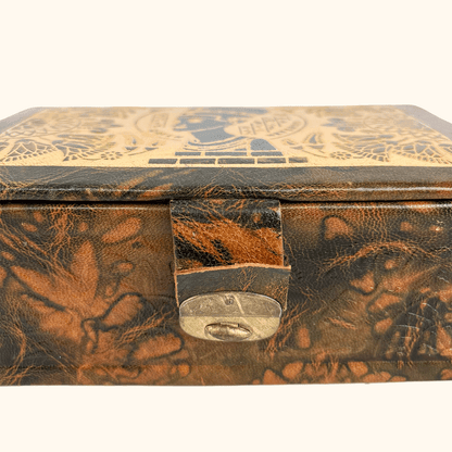 Egyptian Camel Leather Jewellery Box
