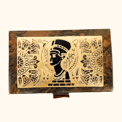 Egyptian Camel Leather Jewellery Box