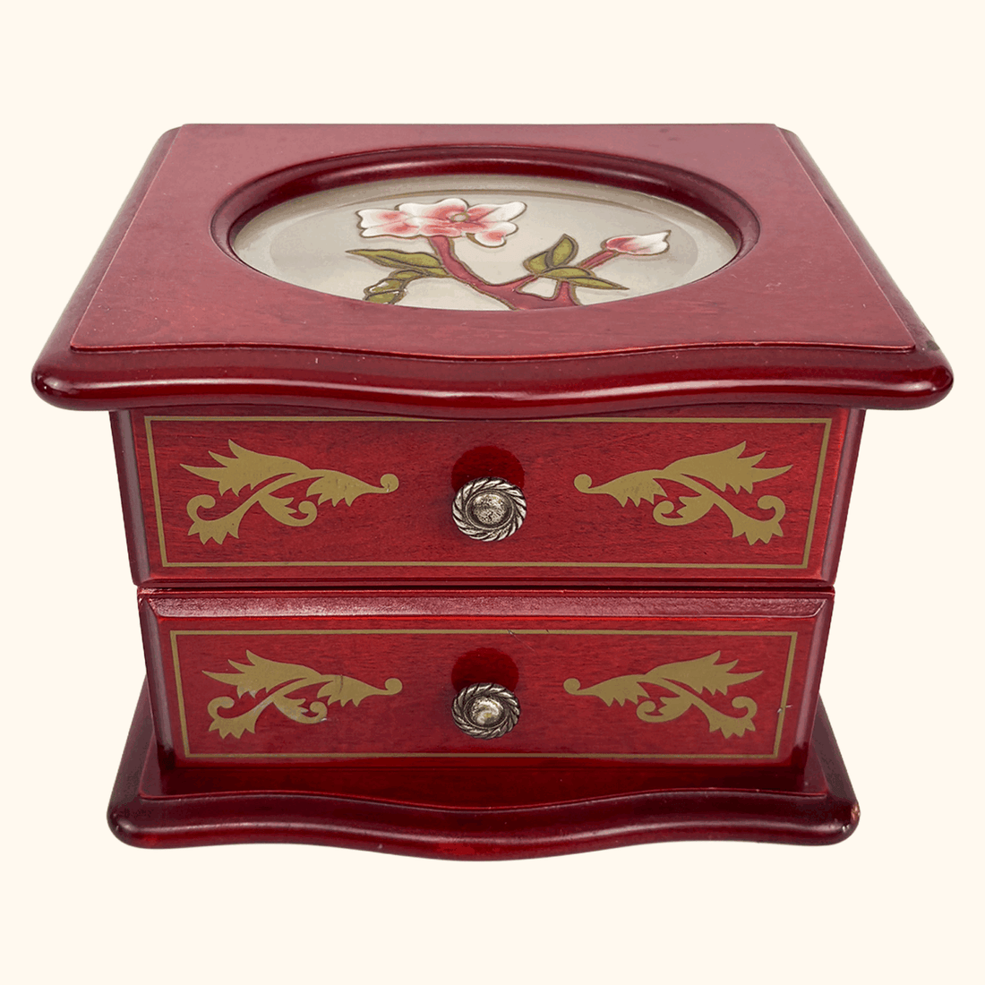 Stained Glass Redwood Mele Jewellery Box
