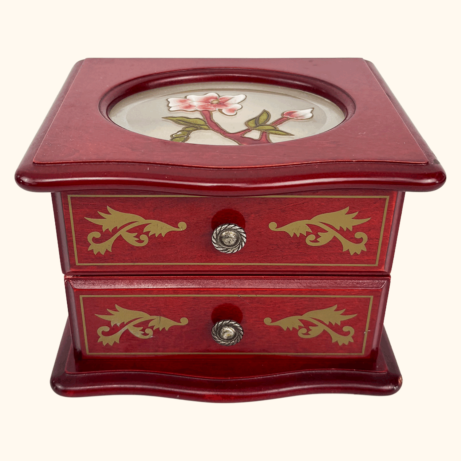 Stained Glass Redwood Mele Jewellery Box