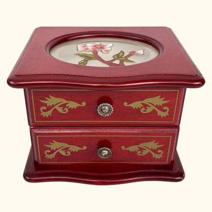 Stained Glass Redwood Mele Jewellery Box