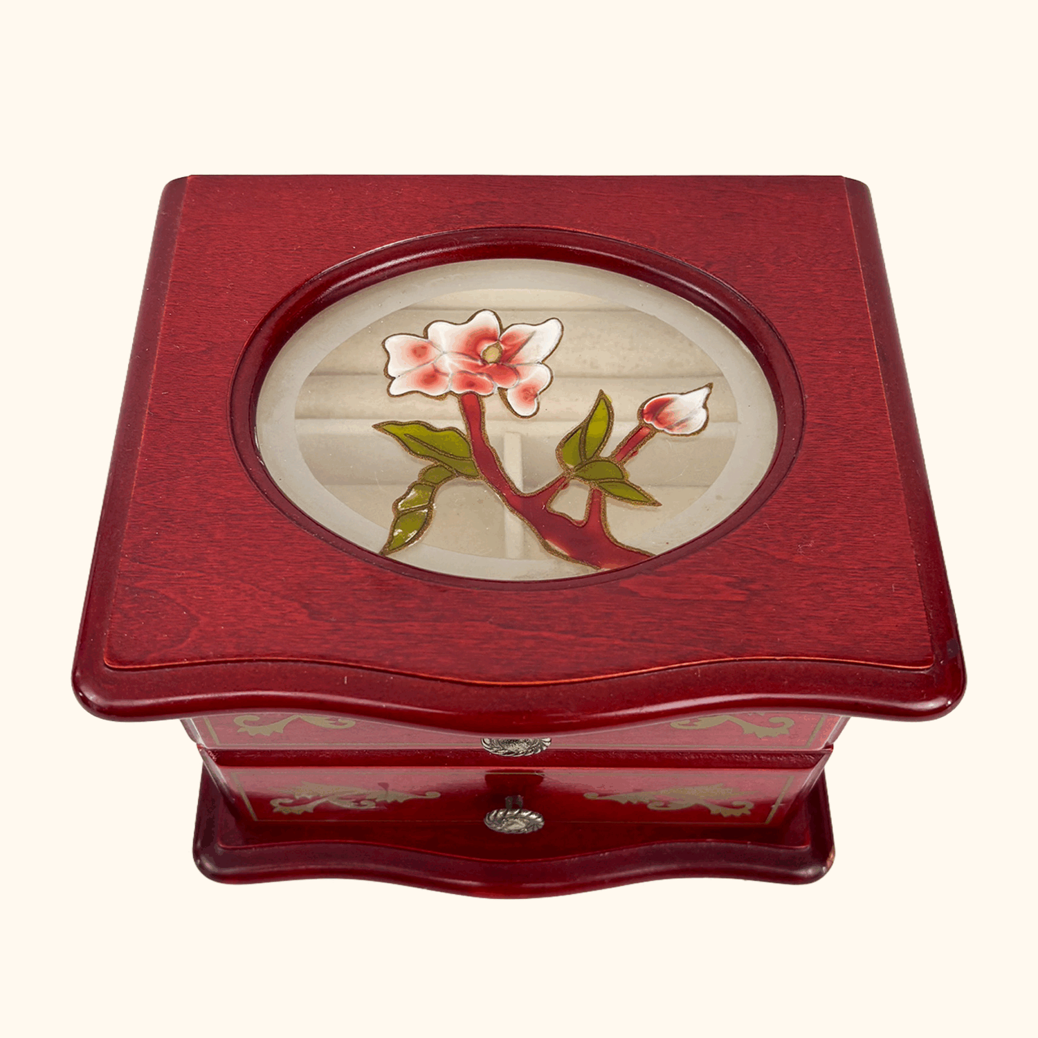 Stained Glass Redwood Mele Jewellery Box
