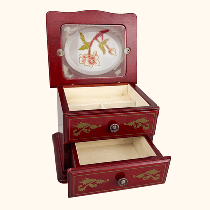 Stained Glass Redwood Mele Jewellery Box