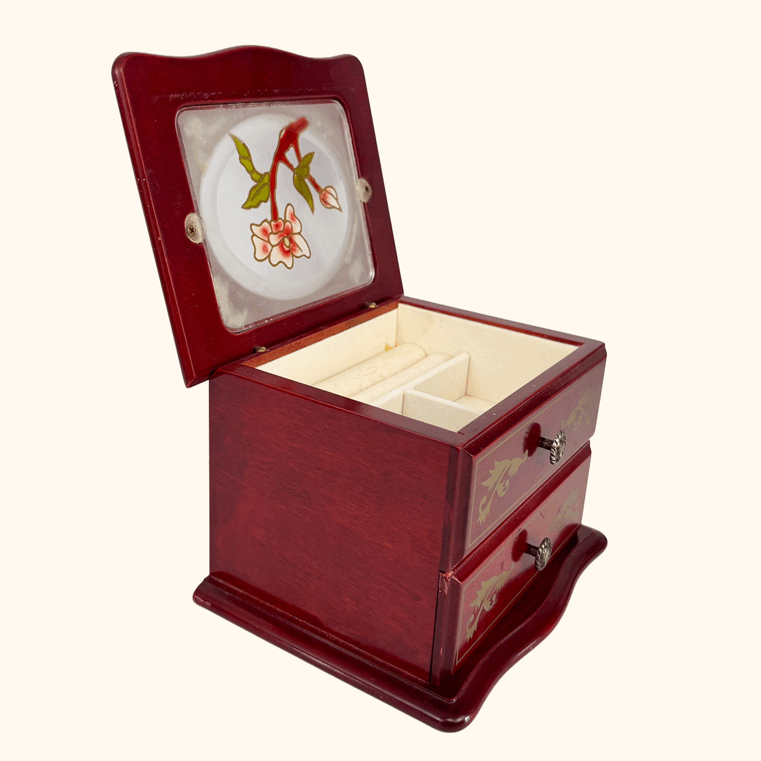 Stained Glass Redwood Mele Jewellery Box
