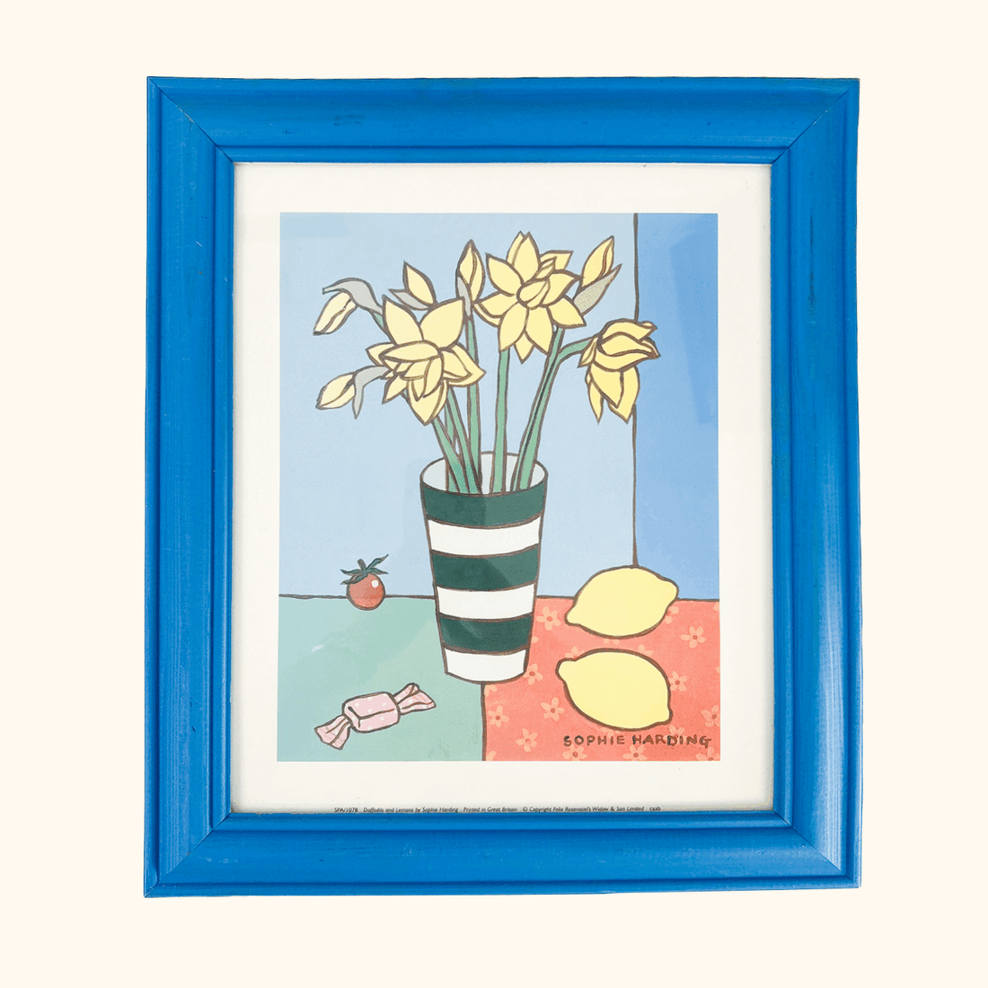 Sophie Harding Lemons and Daffodils Framed Still Life Print