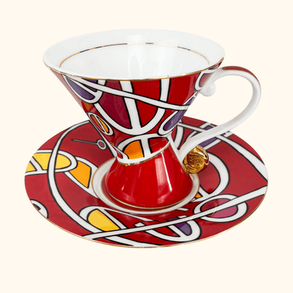 Leonardo Collection Art Deco Cup and Saucer Set