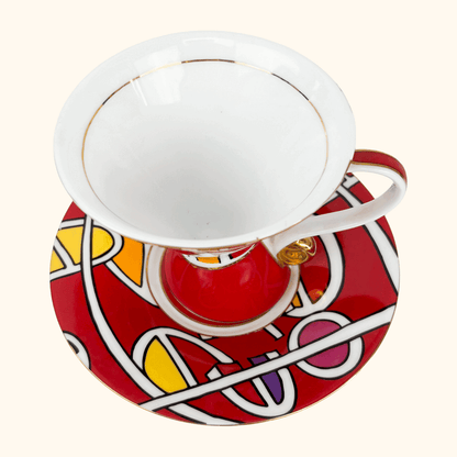 Leonardo Collection Art Deco Cup and Saucer Set
