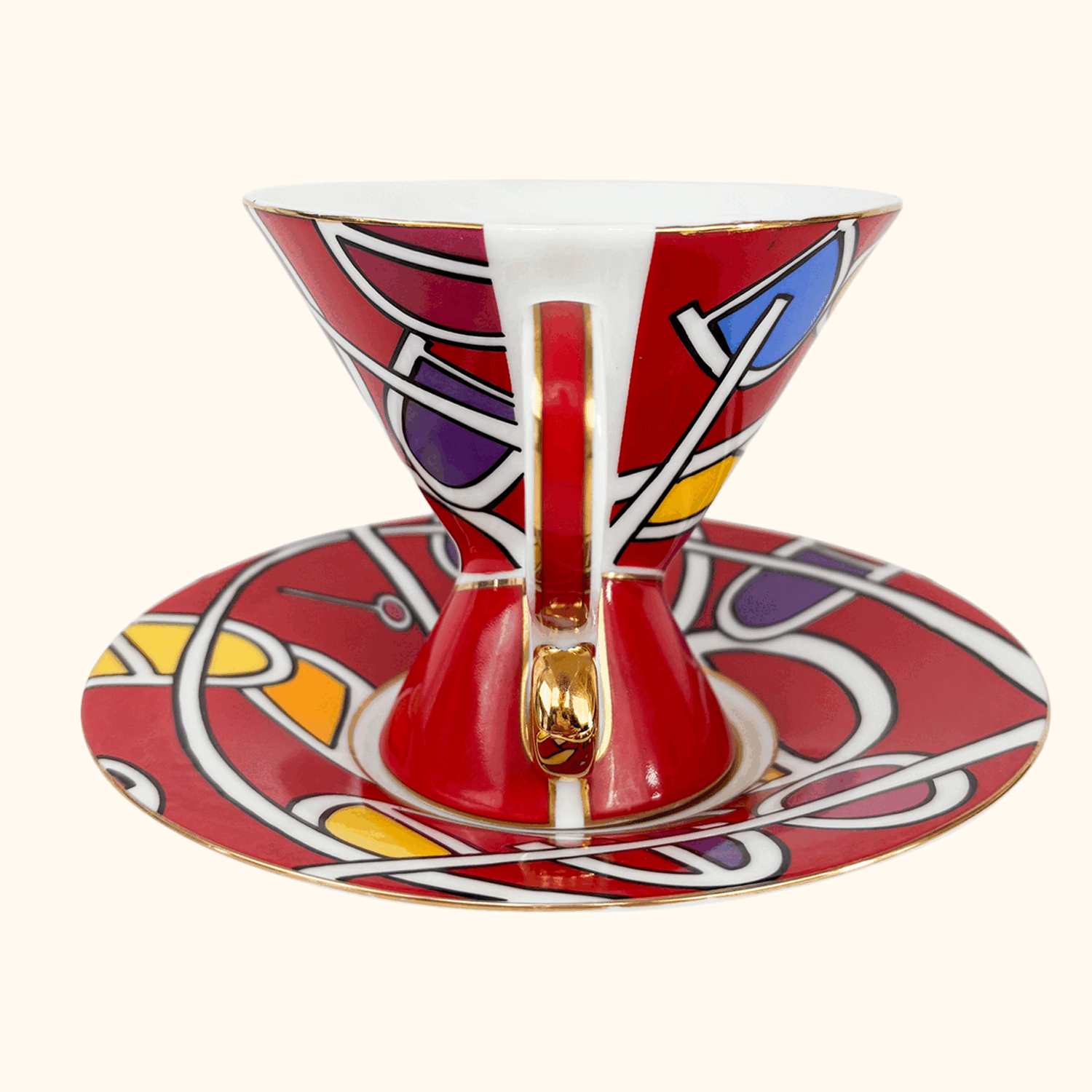 Leonardo Collection Art Deco Cup and Saucer Set
