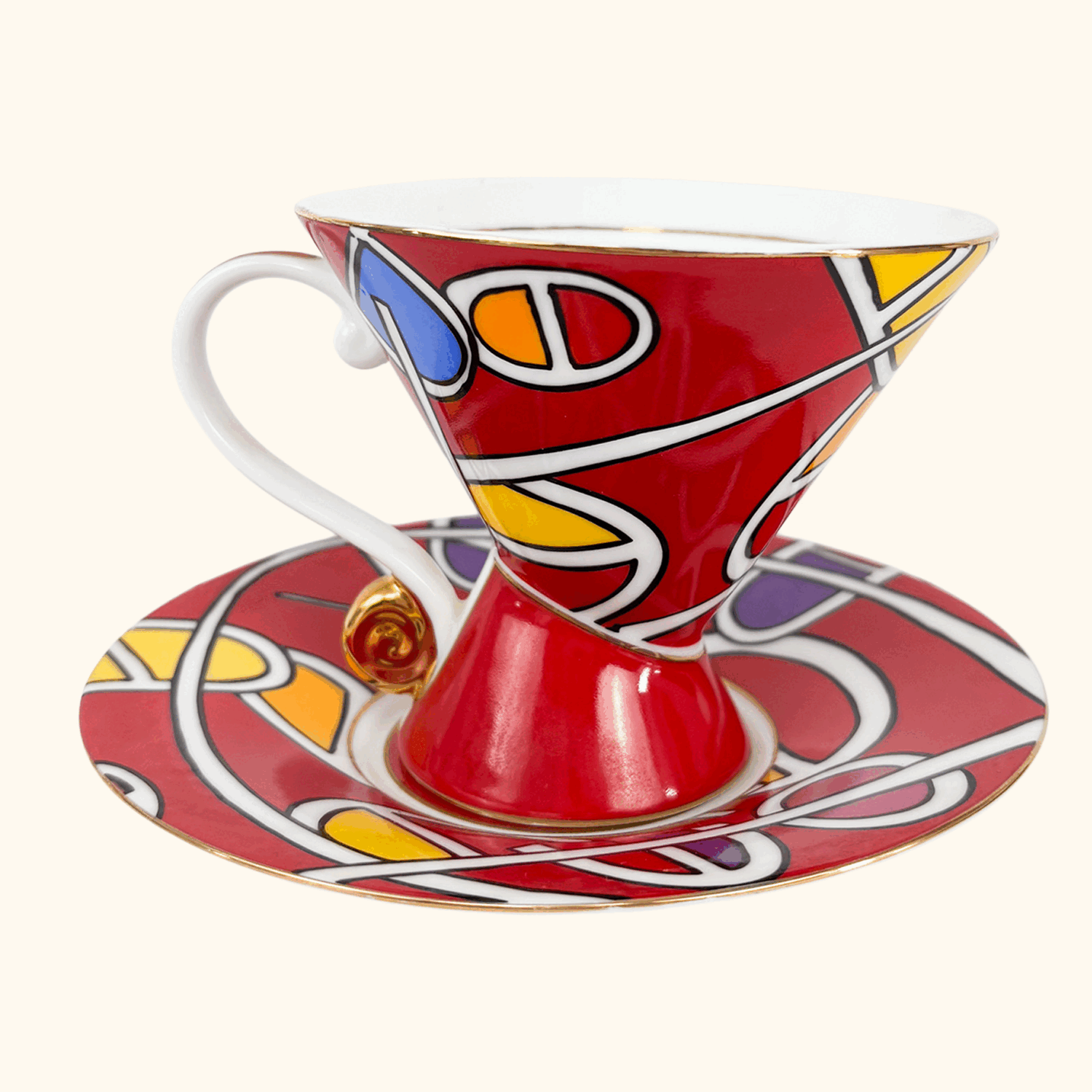 Leonardo Collection Art Deco Cup and Saucer Set