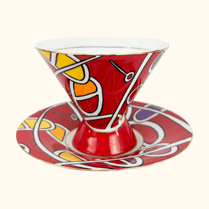 Leonardo Collection Art Deco Cup and Saucer Set
