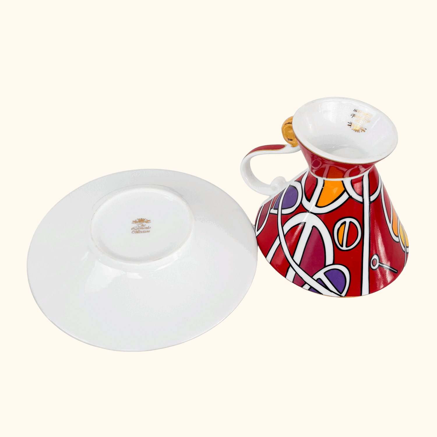 Leonardo Collection Art Deco Cup and Saucer Set