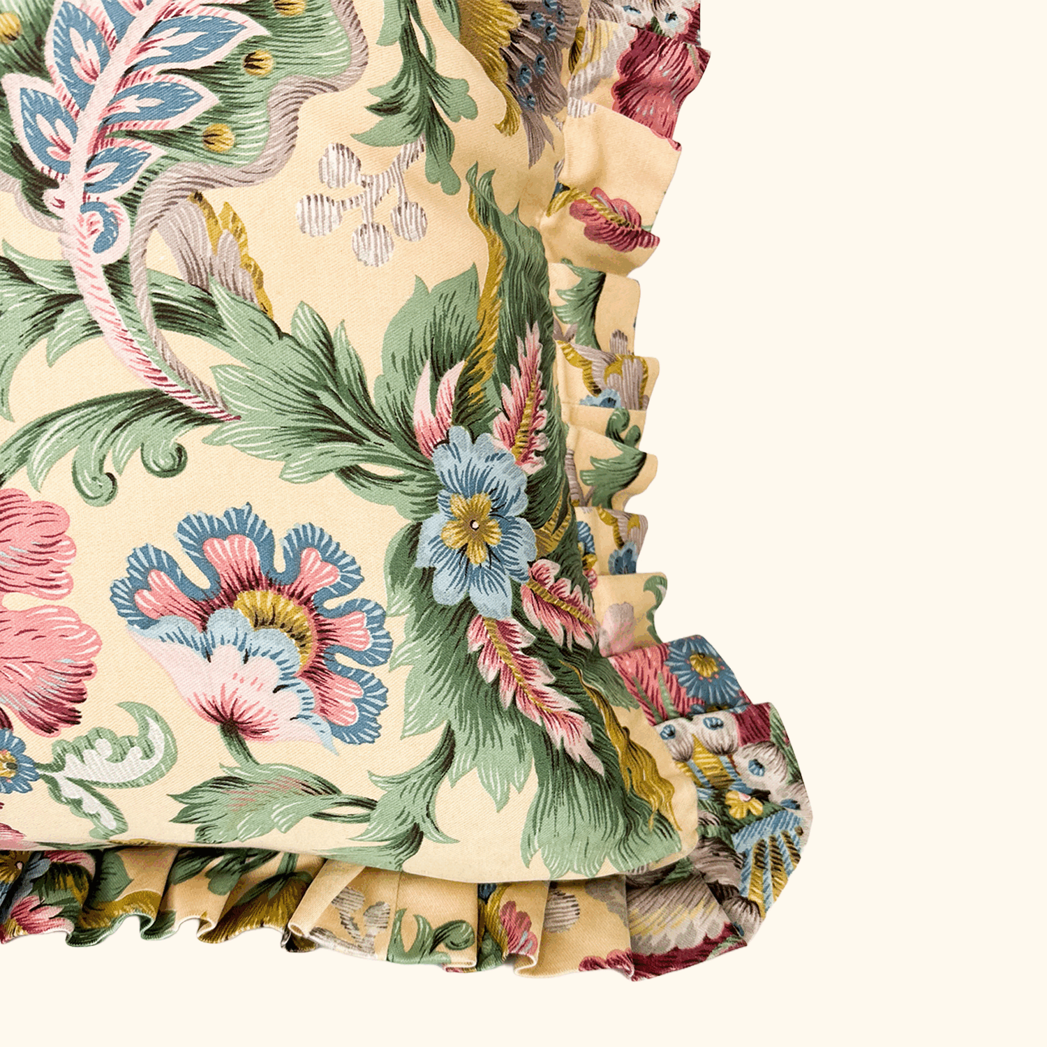 Paisley Floral Filled Cushions Pair 40cm