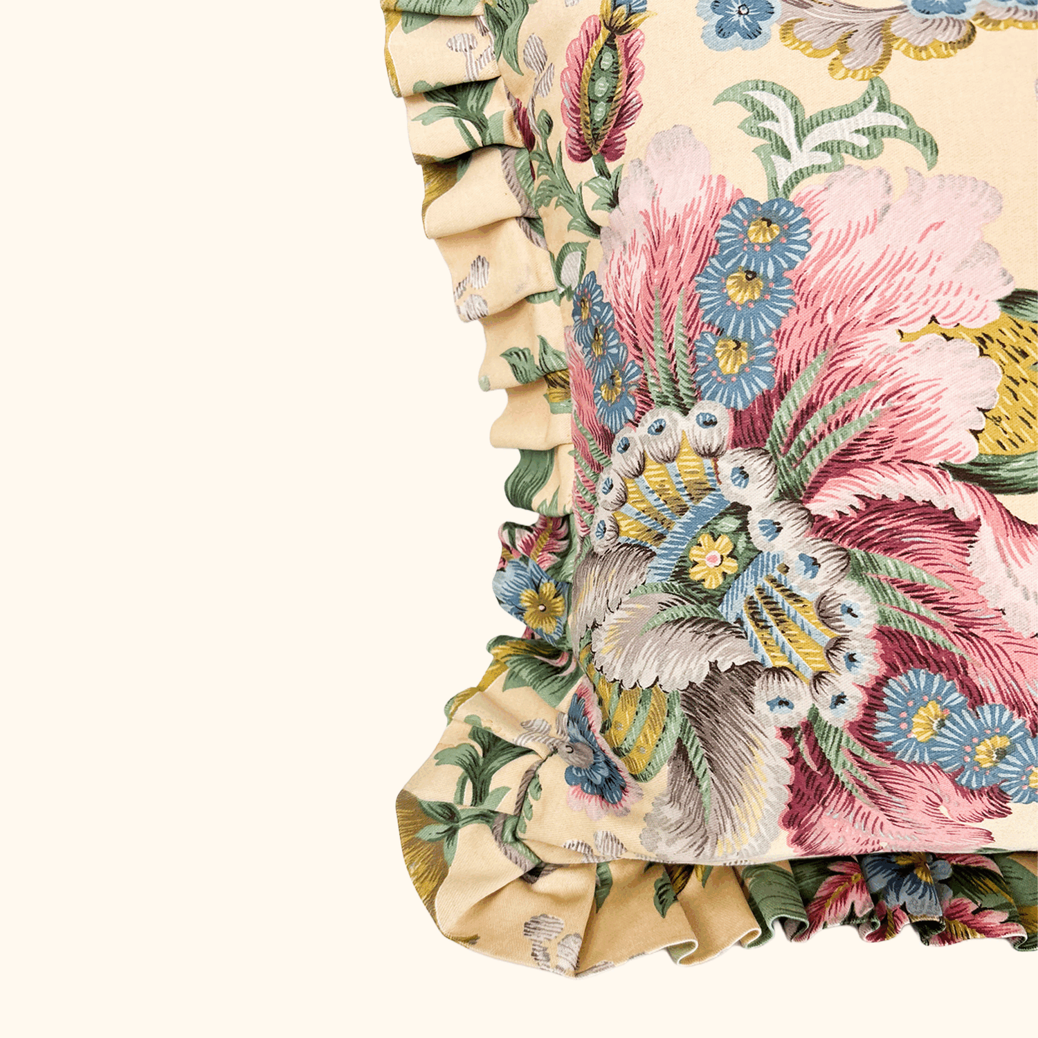 Paisley Floral Filled Cushions Pair 40cm