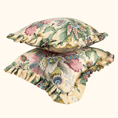 Paisley Floral Filled Cushions Pair 40cm