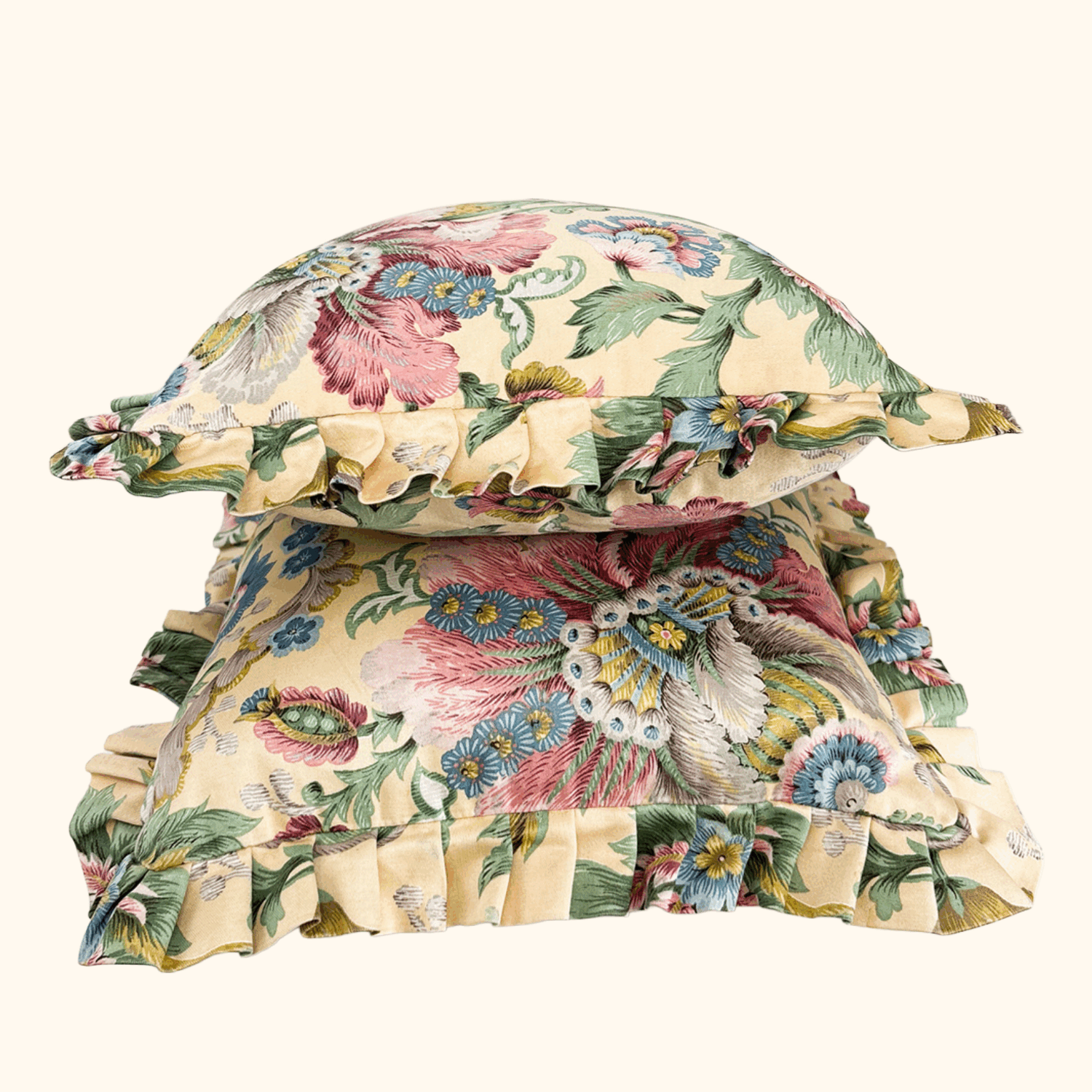 Paisley Floral Filled Cushions Pair 40cm