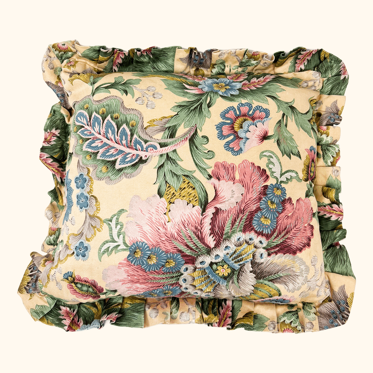 Paisley Floral Filled Cushions Pair 40cm