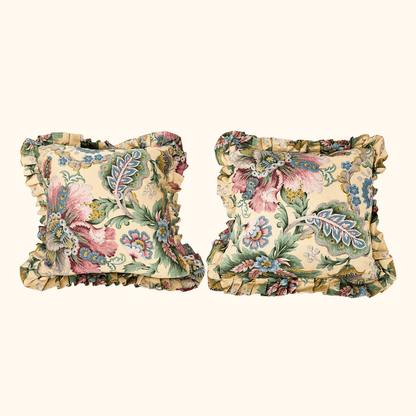 Paisley Floral Filled Cushions Pair 40cm