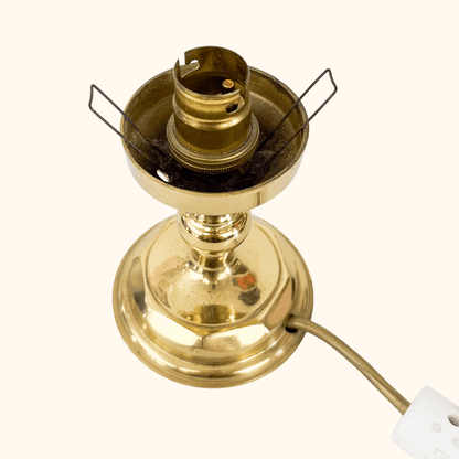 Small Brass Candlestick Style Lamp Base