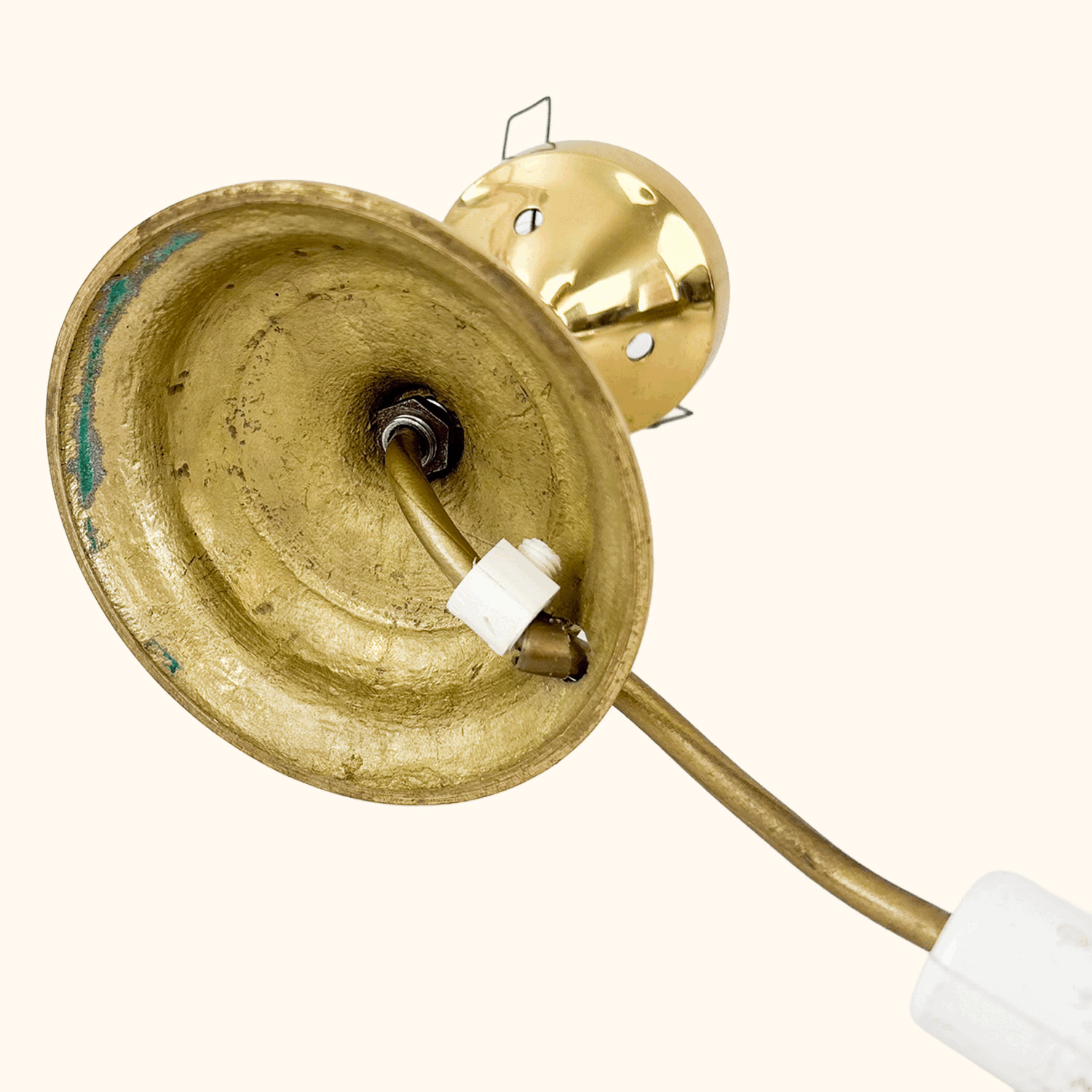 Small Brass Candlestick Style Lamp Base