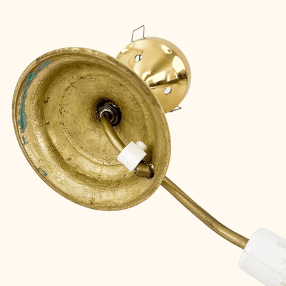 Small Brass Candlestick Style Lamp Base