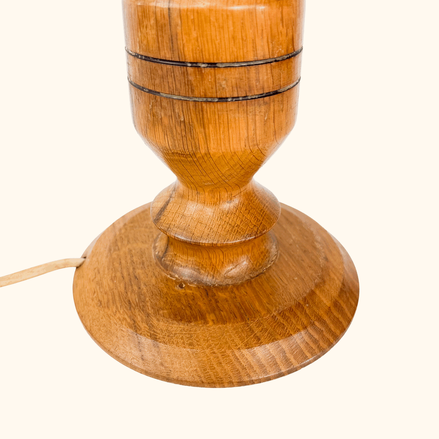 Wood Turned Table Lamp Base Vintage 1960s