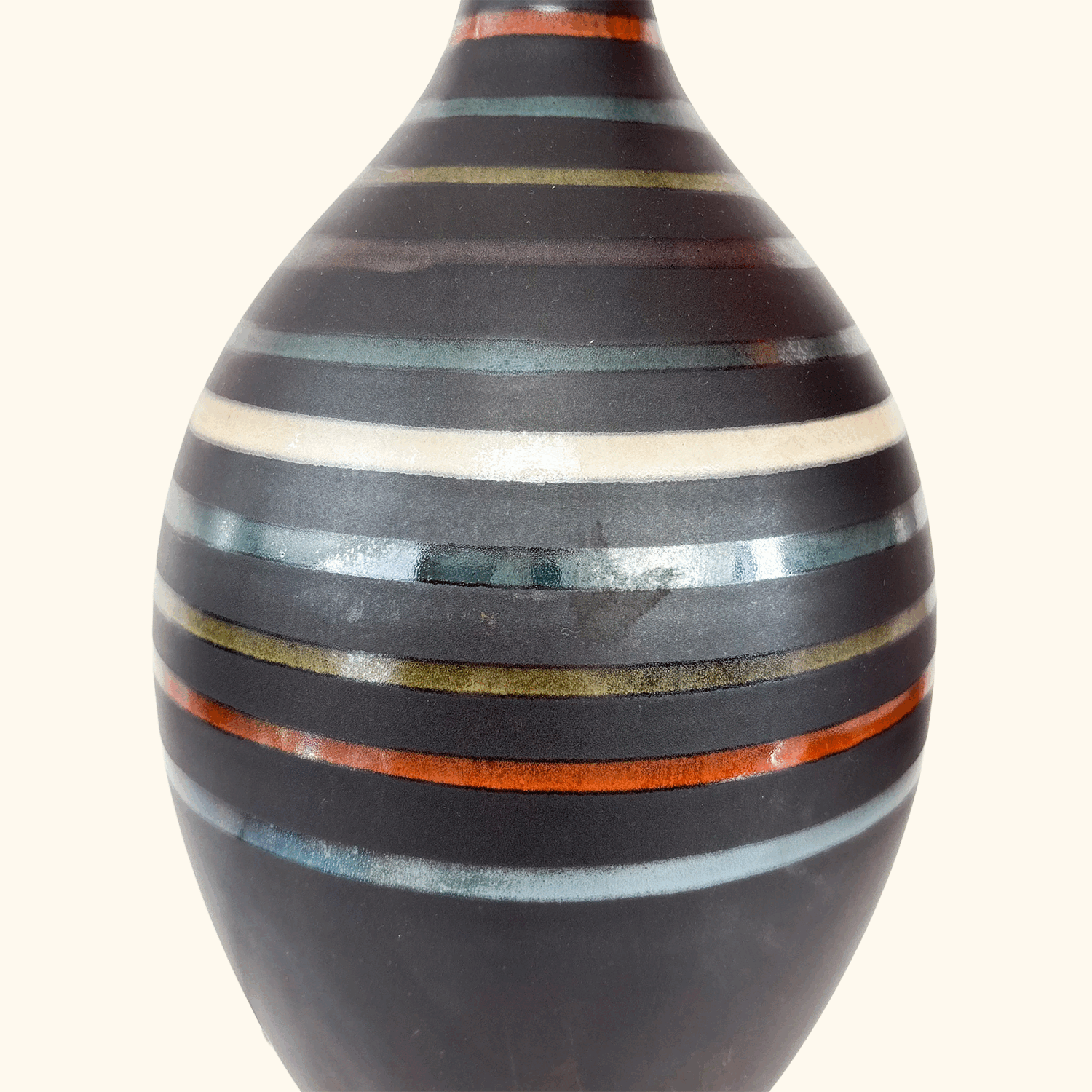 Large Striped Ceramic Table Lamp Base