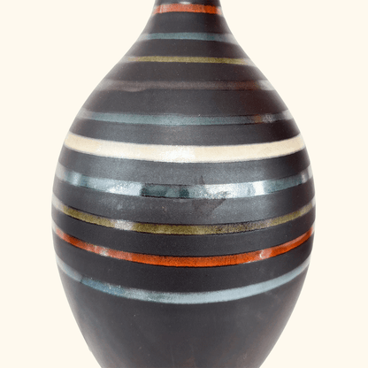 Large Striped Ceramic Table Lamp Base