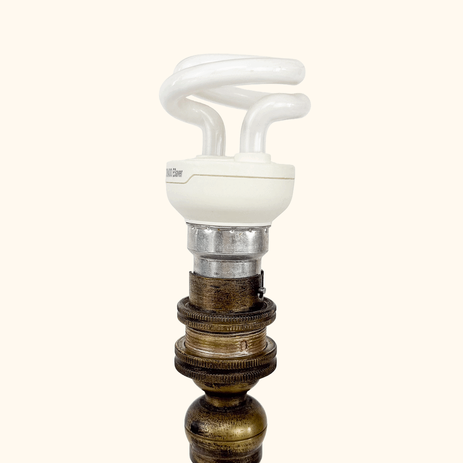 Vintage Cut Glass Candlestick Lamp Base