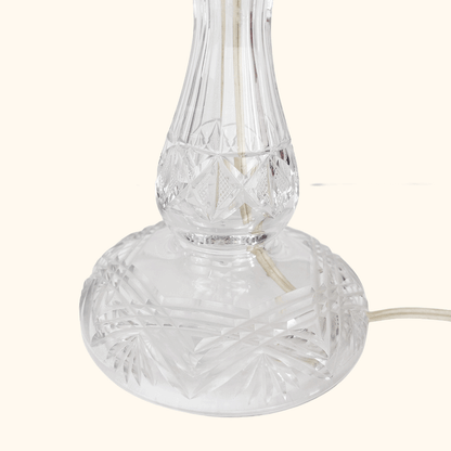 Vintage Cut Glass Candlestick Lamp Base