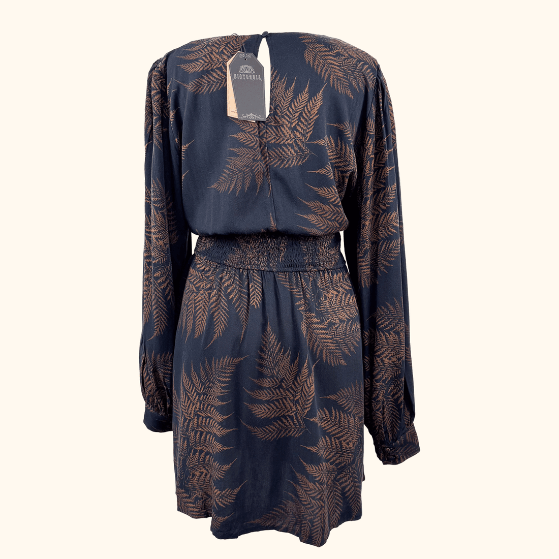 Disturbia Leaf Print Mini Dress - Size 18