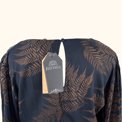 Disturbia Leaf Print Mini Dress - Size 18