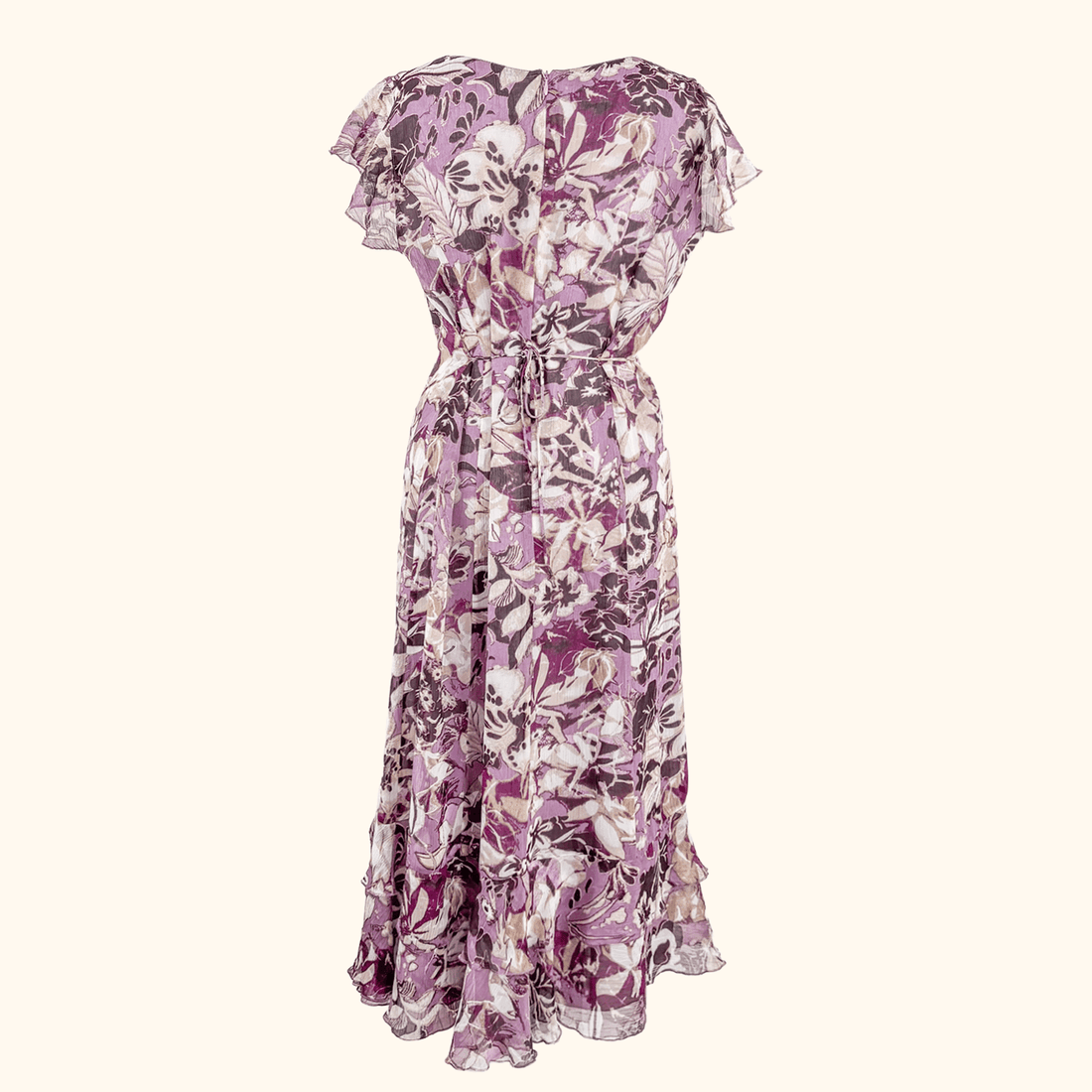 Gerry Weber Purple Floral Midi - Size 16