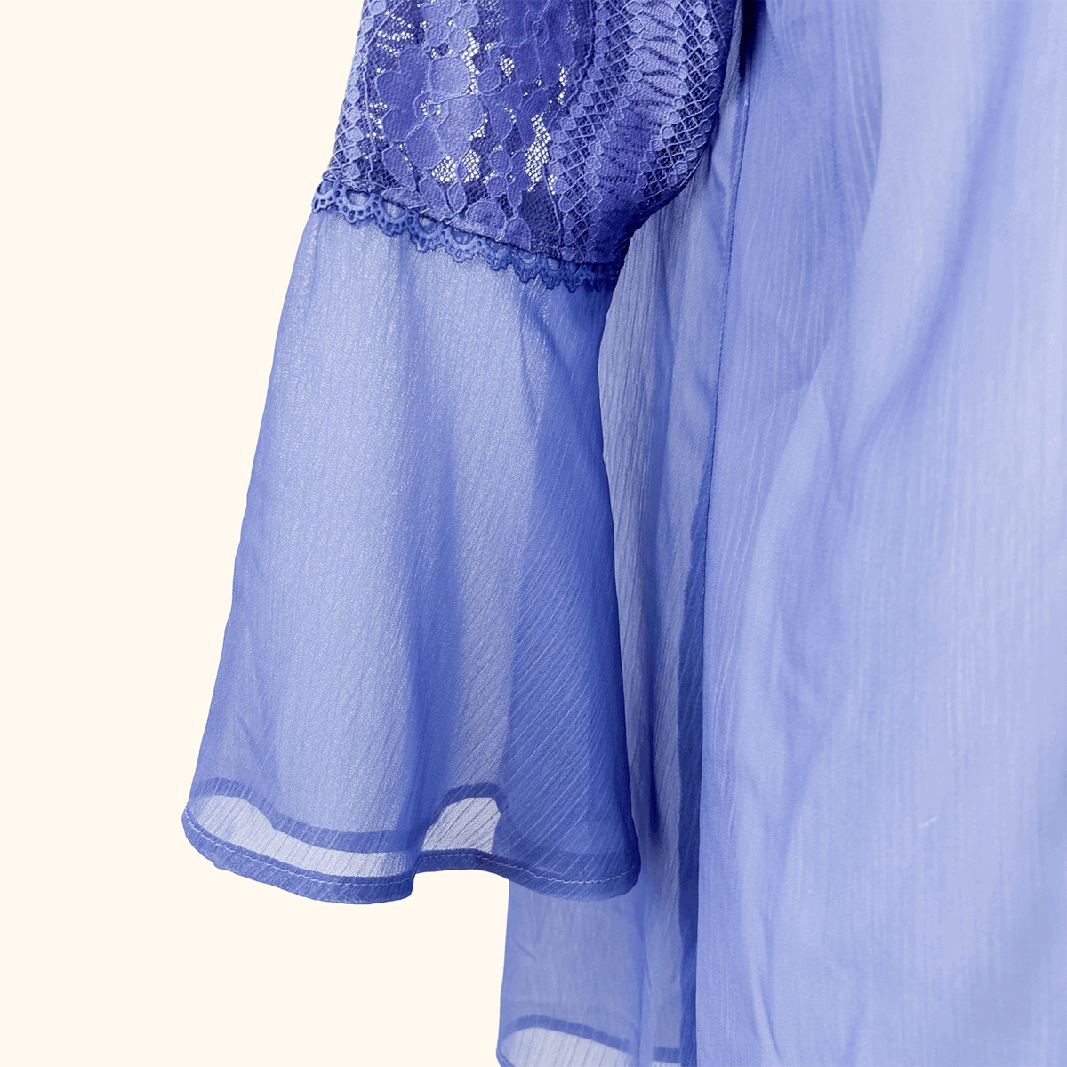 Together Purple Lace Chiffon Blouse - Size 12