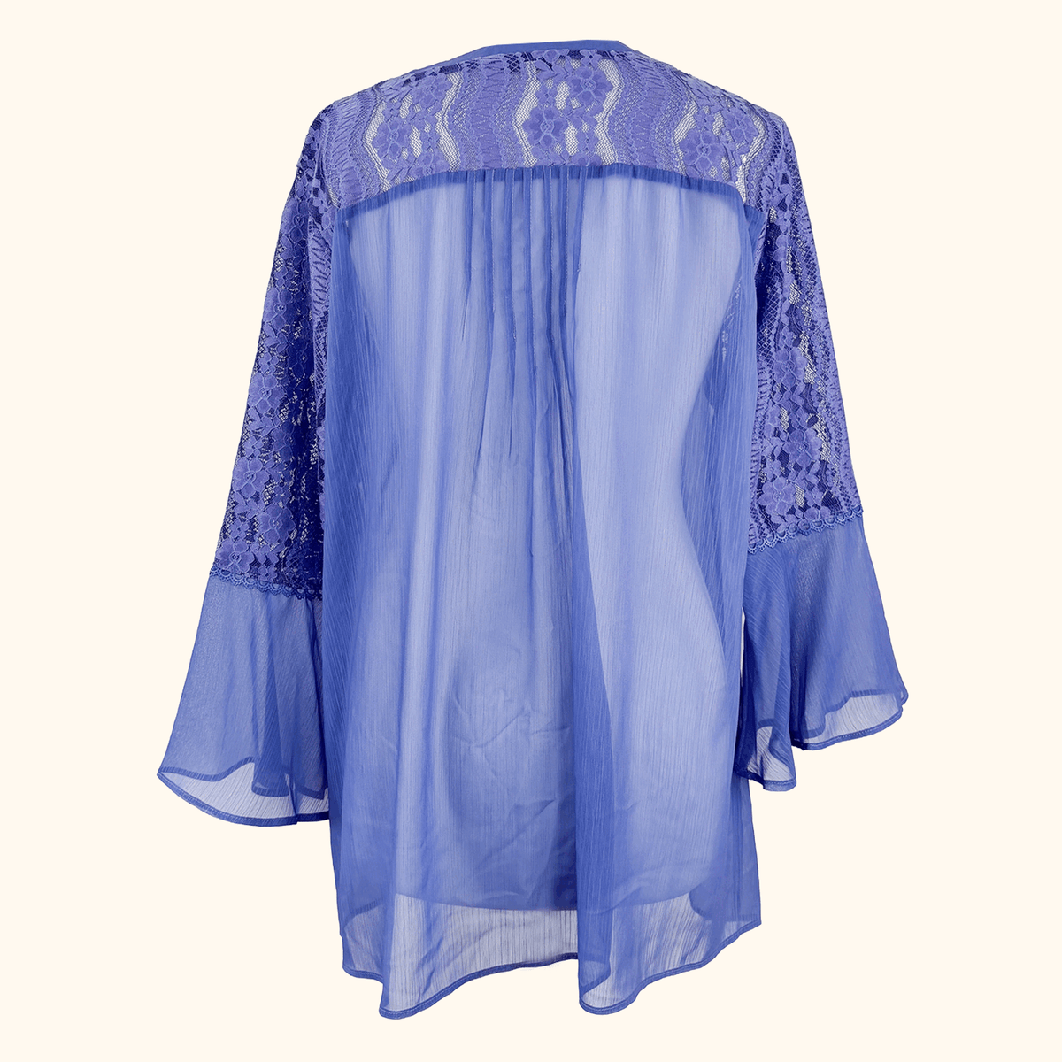 Together Purple Lace Chiffon Blouse - Size 12