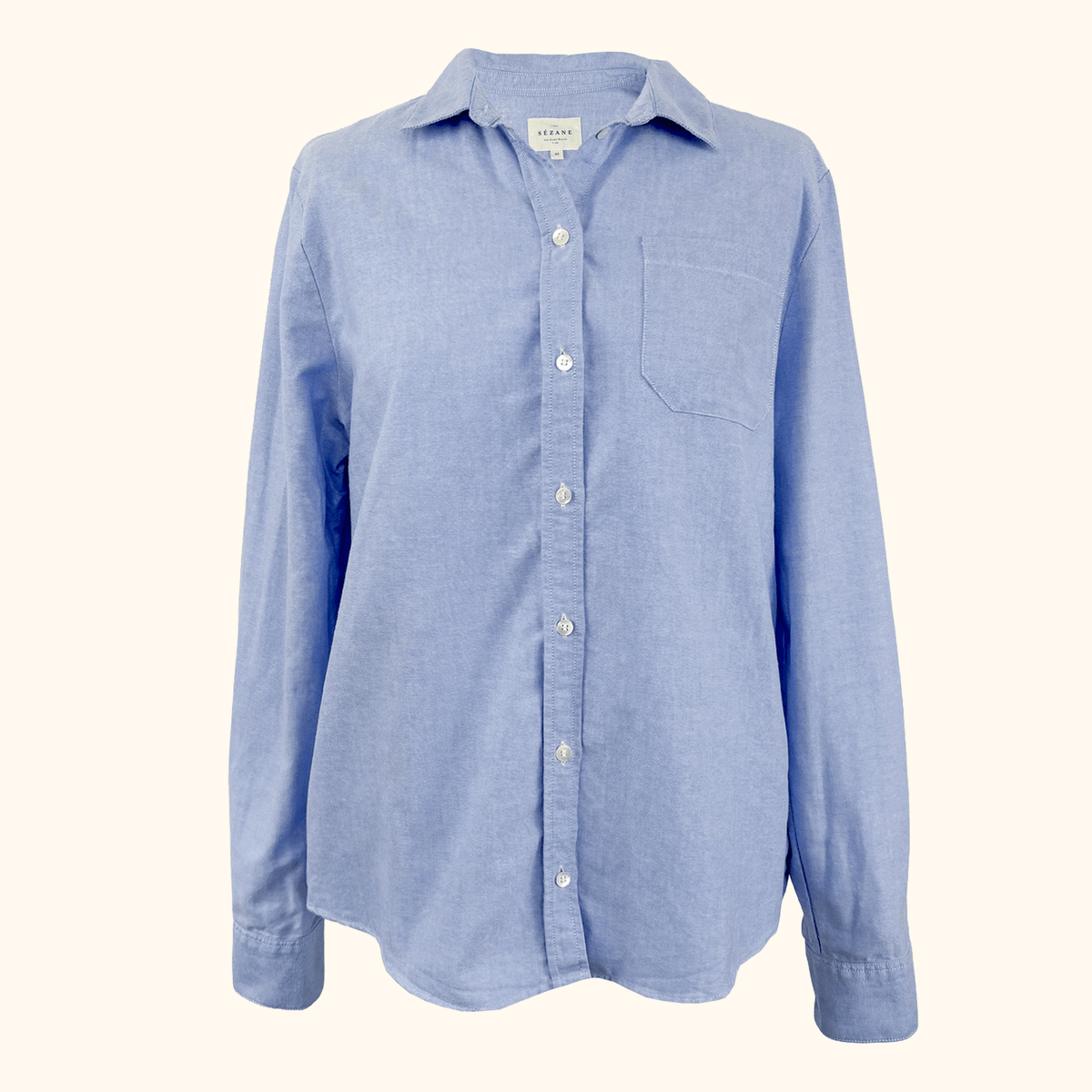 Sezane Blue Tomboy Shirt - Size 12
