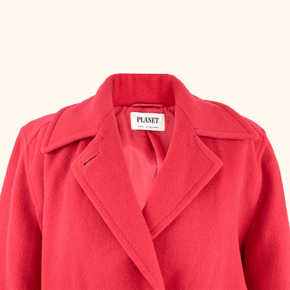 Vintage Planet Red Wool Peacoat - Size 12