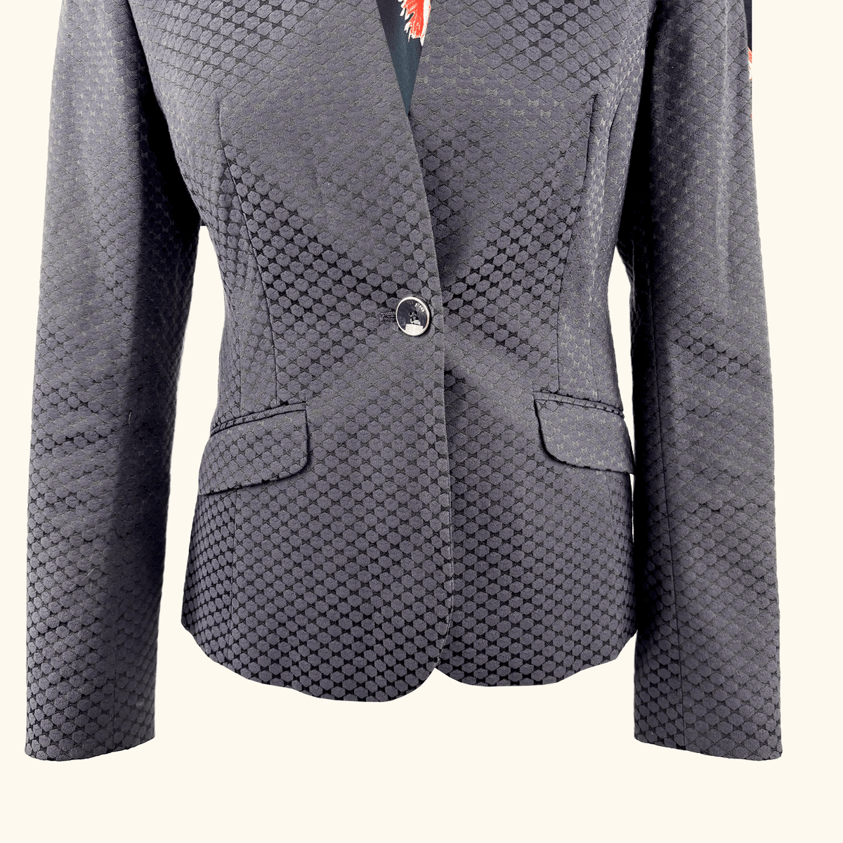 Ted Baker Navy Fitted Blazer - Size 6