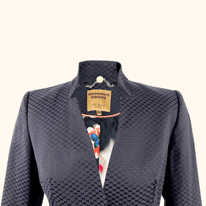 Ted Baker Navy Fitted Blazer - Size 6