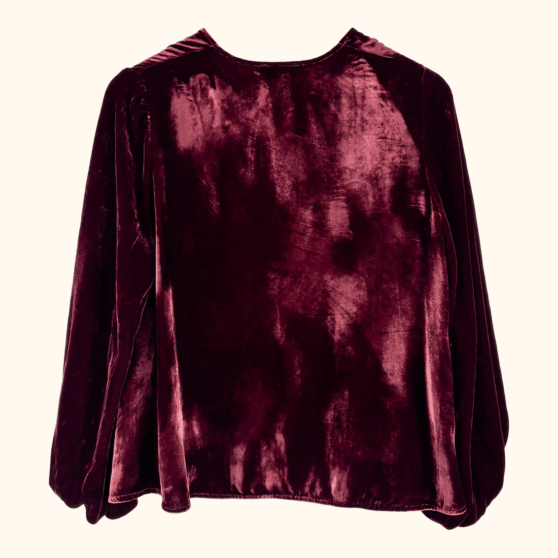 Scanlan Theodore Burgundy Velvet Blouse - Size 6