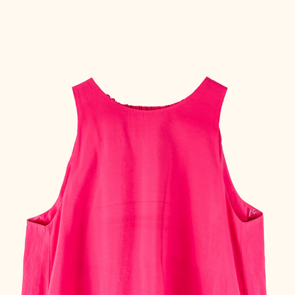 Cos High Neck Pink Midi Dress - Size 6