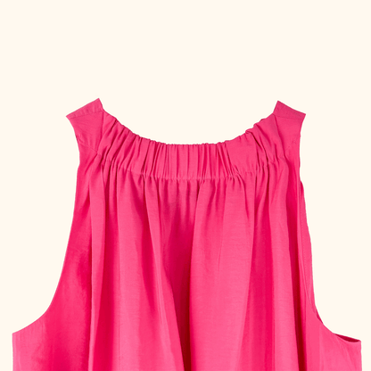 Cos High Neck Pink Midi Dress - Size 6