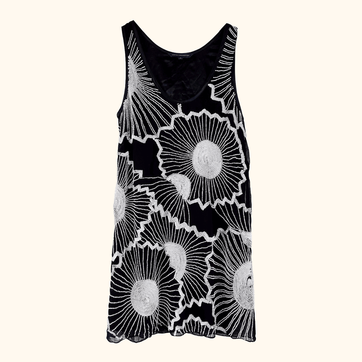French Connection Beaded Mini Dress - Size 10