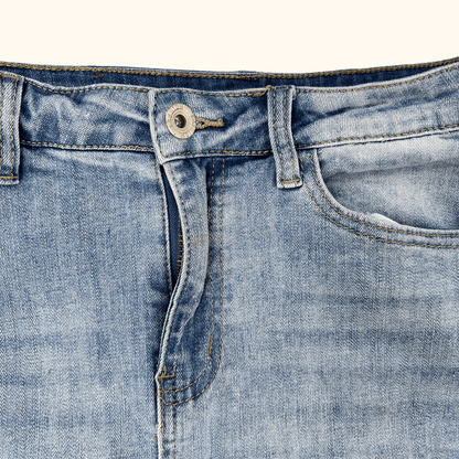 Redial Lace Up Denim Mini Skirt - Size 8