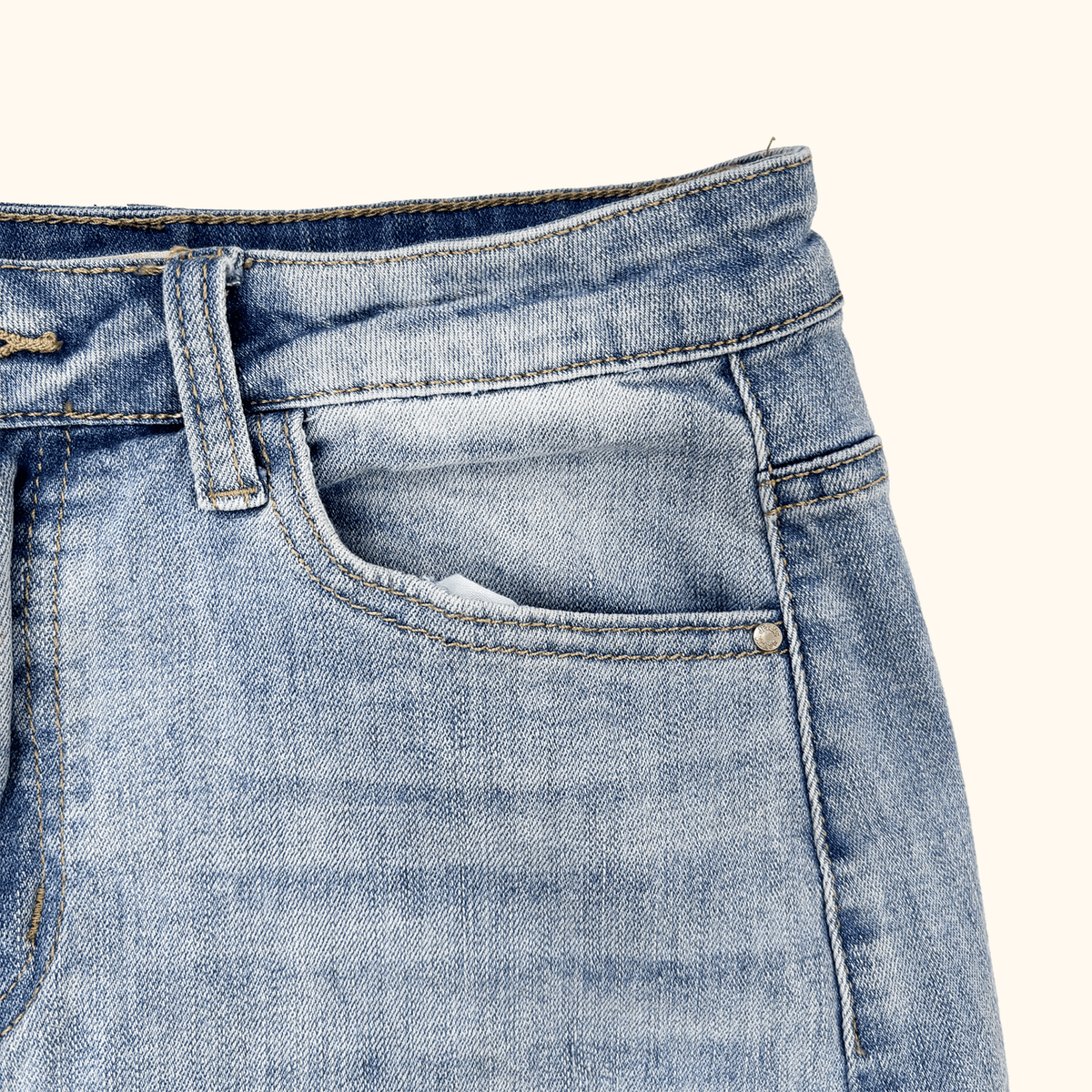 Redial Lace Up Denim Mini Skirt - Size 8
