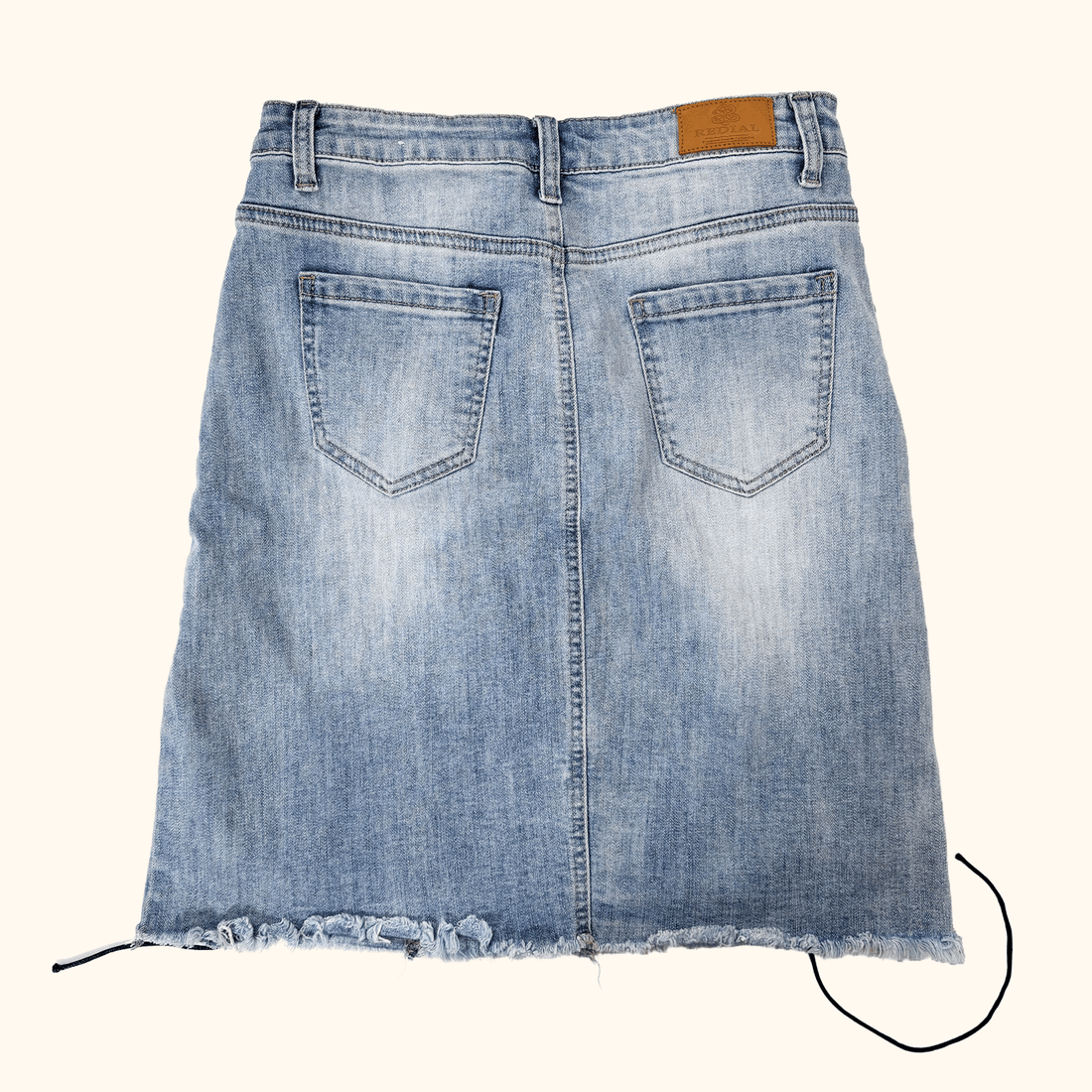 Redial Lace Up Denim Mini Skirt - Size 8