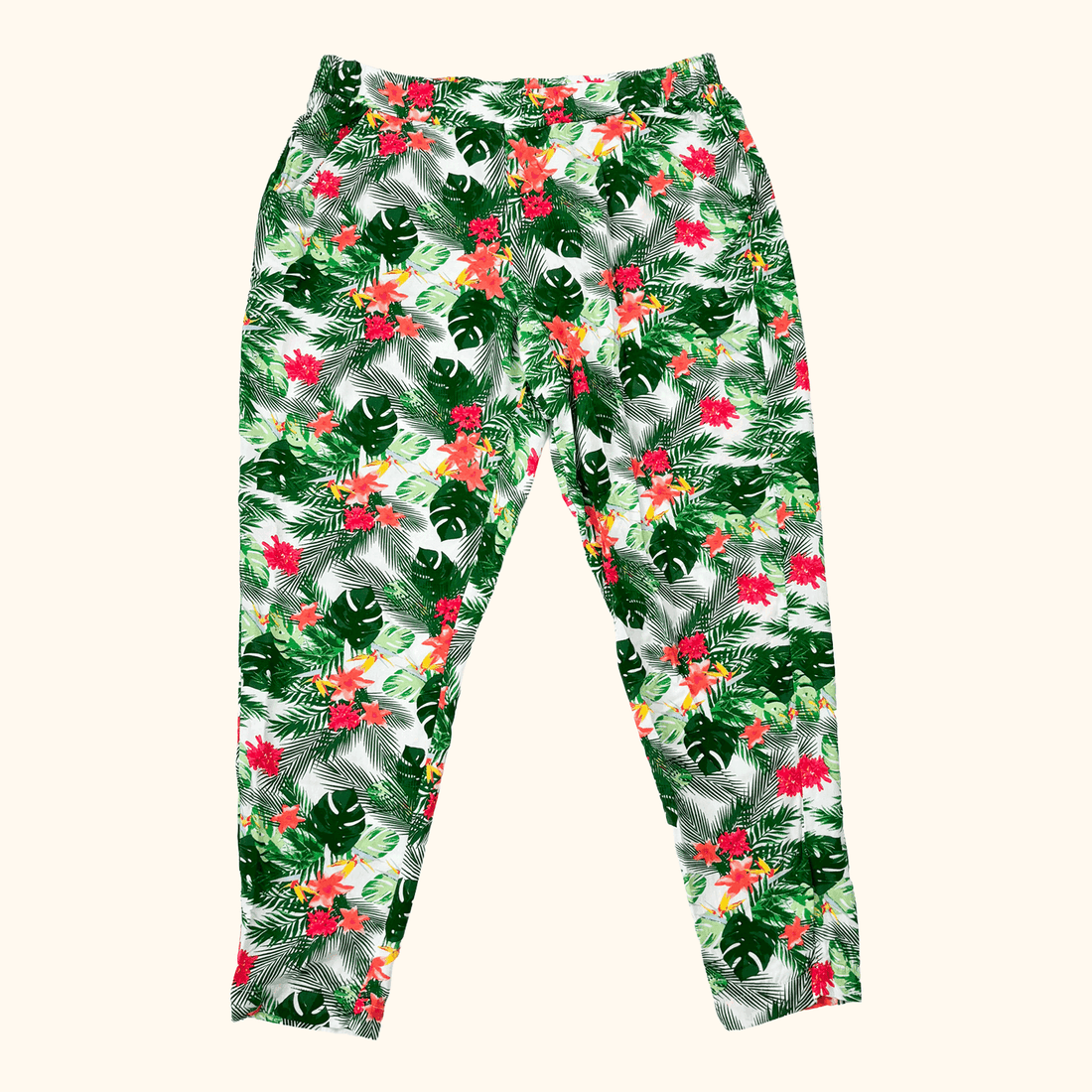 Hush Tropical Tapered Trousers - Size 12
