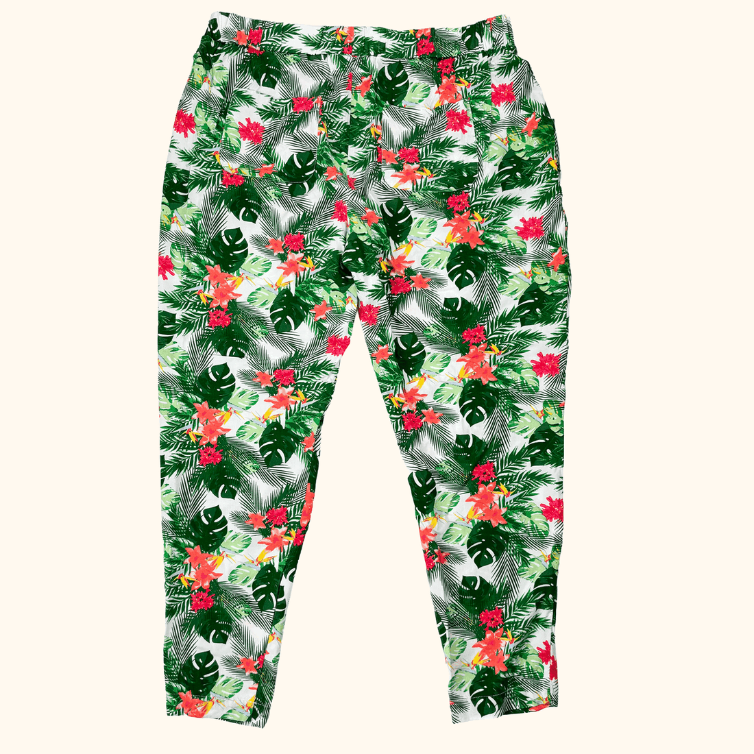 Hush Tropical Tapered Trousers - Size 12