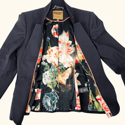 Ted Baker Navy Fitted Blazer - Size 6